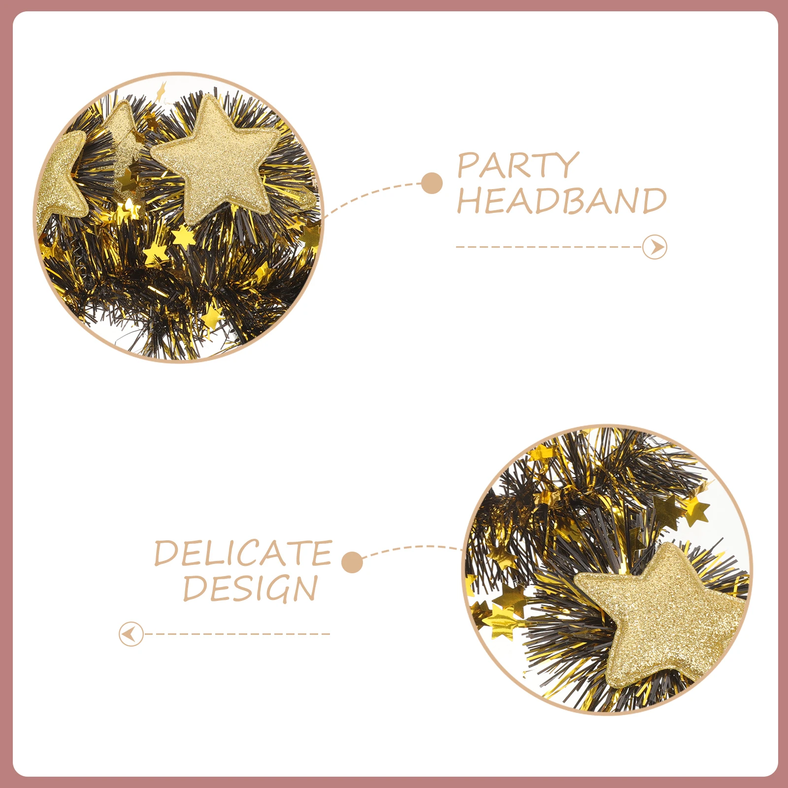 

Pentagram Headbands Women Headdress Lightweight Comfortable Unique Design Hair Accessories Party Supplies Cosplay