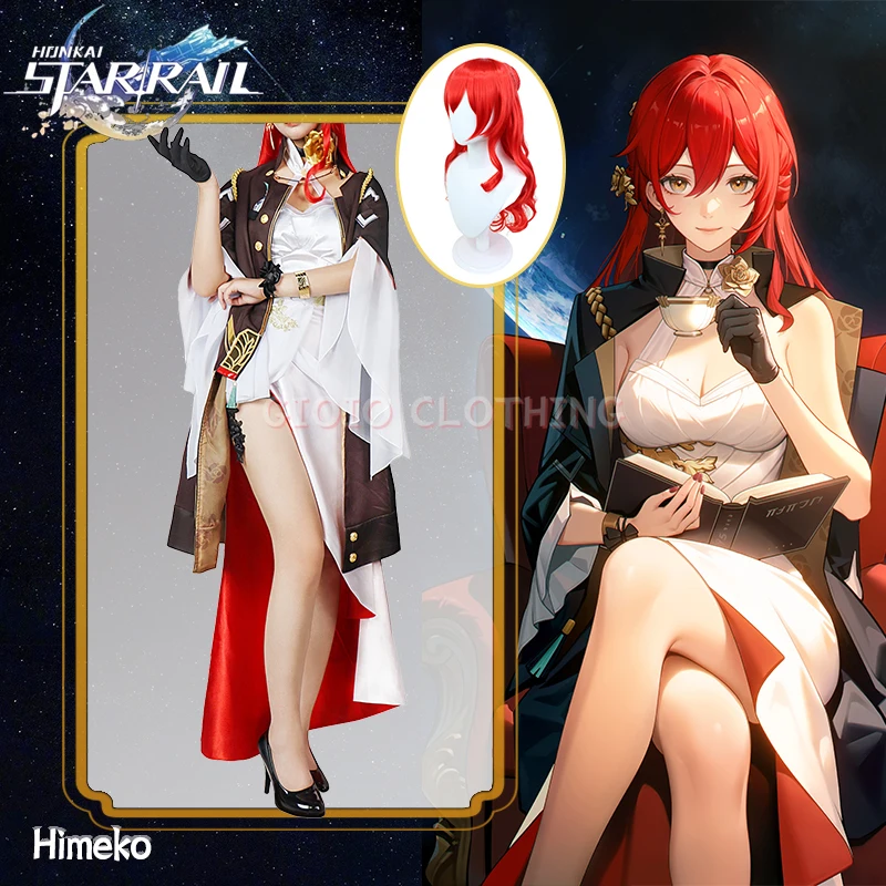 

Himeko Cosplay Costume Honkai Star Rail Carnival Uniform Wig Anime Halloween Costumes Women Game