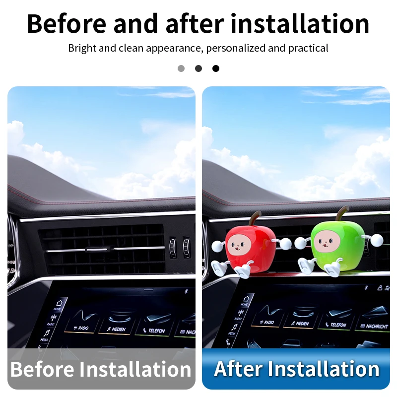 Car Dashboard Apple Ornaments ABS Decoration Auto Interior Accessories For Hyundai N Line Performance I30 I40 Sonata Elantra view 5