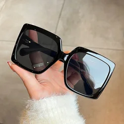Fashion Lady Oversized Square Sunglasses For Women Men Luxury Brand Gradient Sun Glasses Female Mirror Shades Oculos UV400