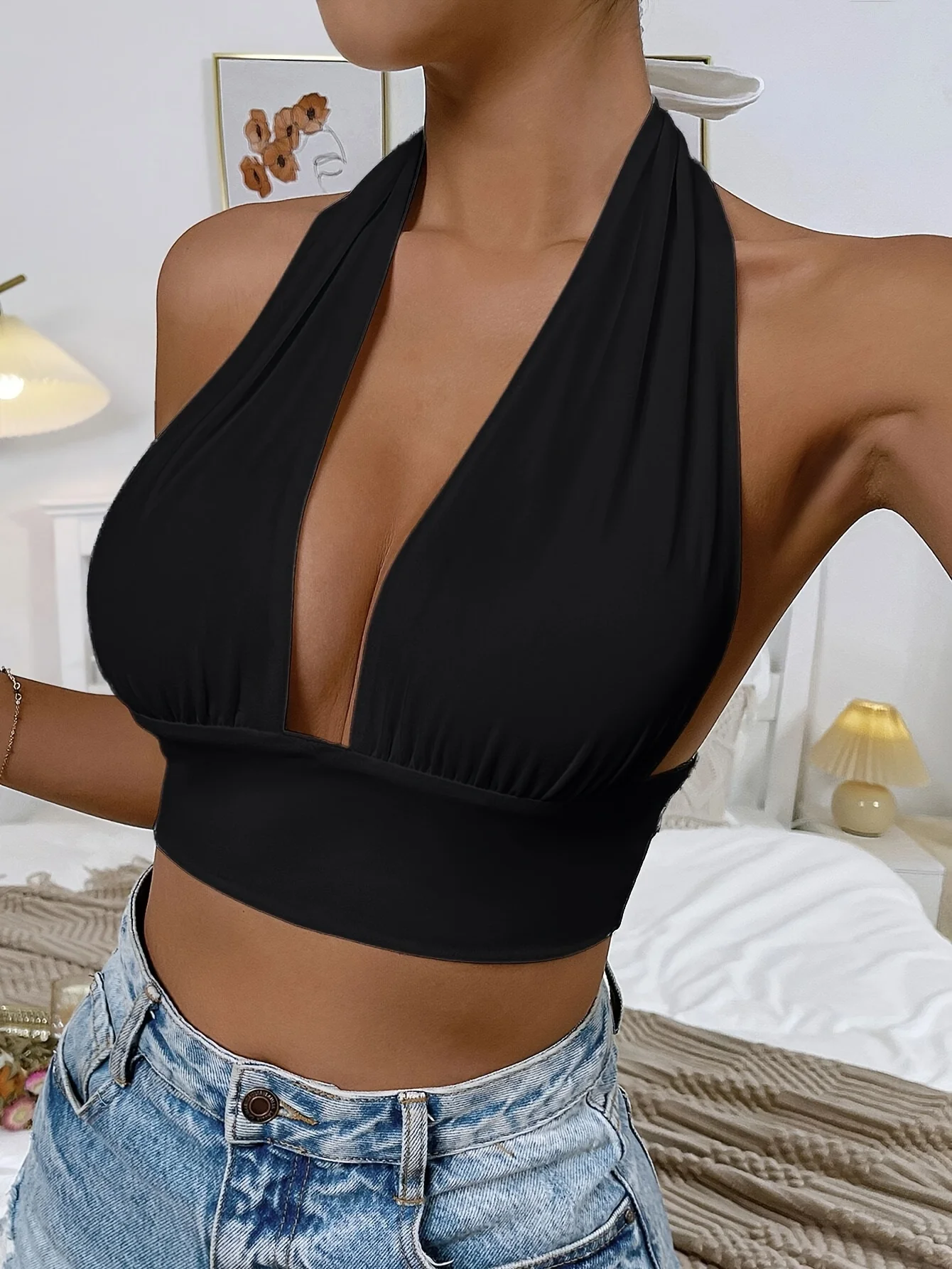 Coole Sommer-Freizeit-Strandweste für Damen mit verstellbarem Nackenriemen – Detail 9