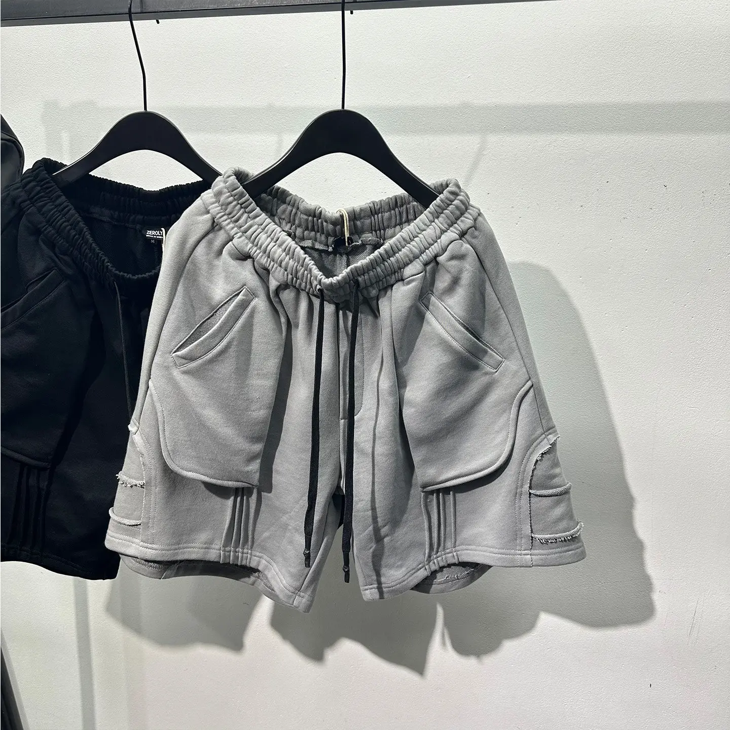 Avant-Garde Dark Vintage Distressed Tooling Stitching Design Shorts Men's Summer Loose Leisure All-Matching Shorts Fashion