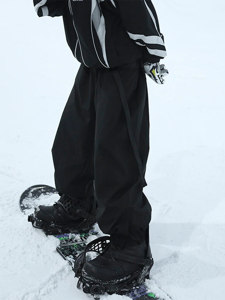 

Men's Snowboard Pants Fce Lined Thiened Warm Windproof Waterproof Cuffed Soft ell Casual Pants Winter Leisure Sle