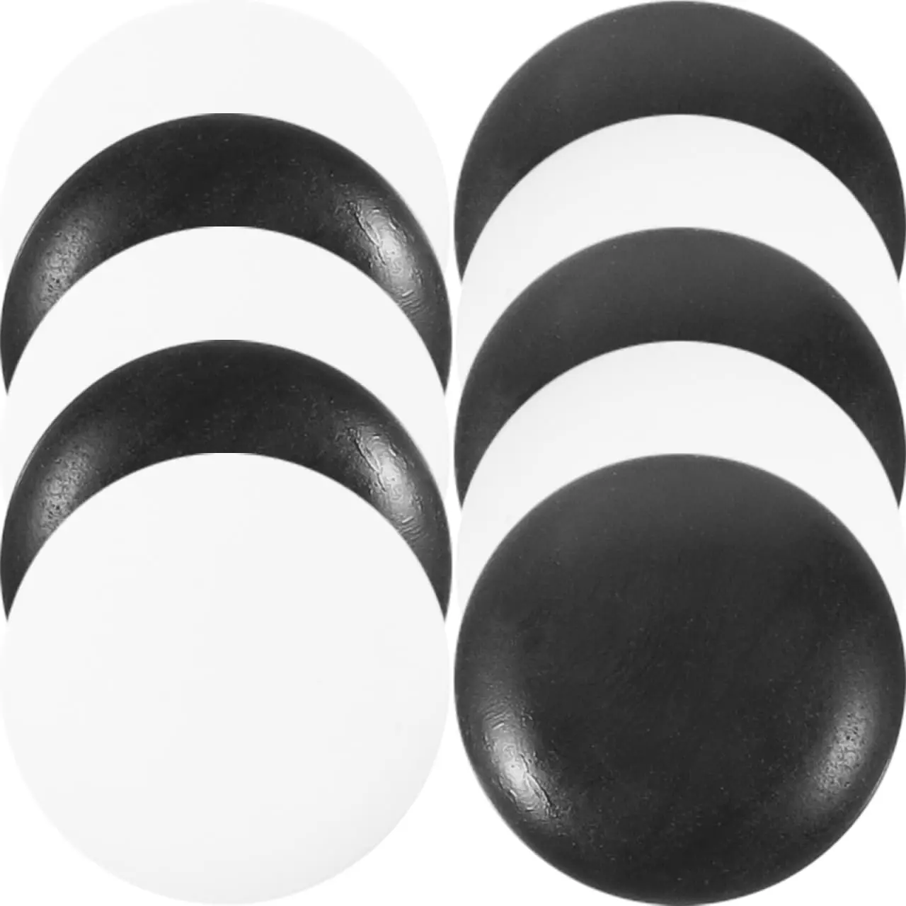 

360pcs Resin Chess Pieces 18mm Double Convex Black White for On-the-Go Gaming Set