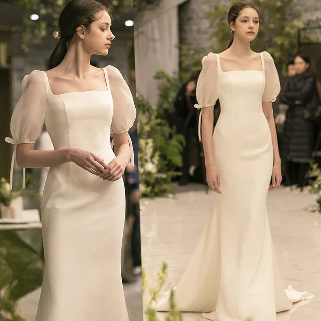 Korean simple wedding dress deals