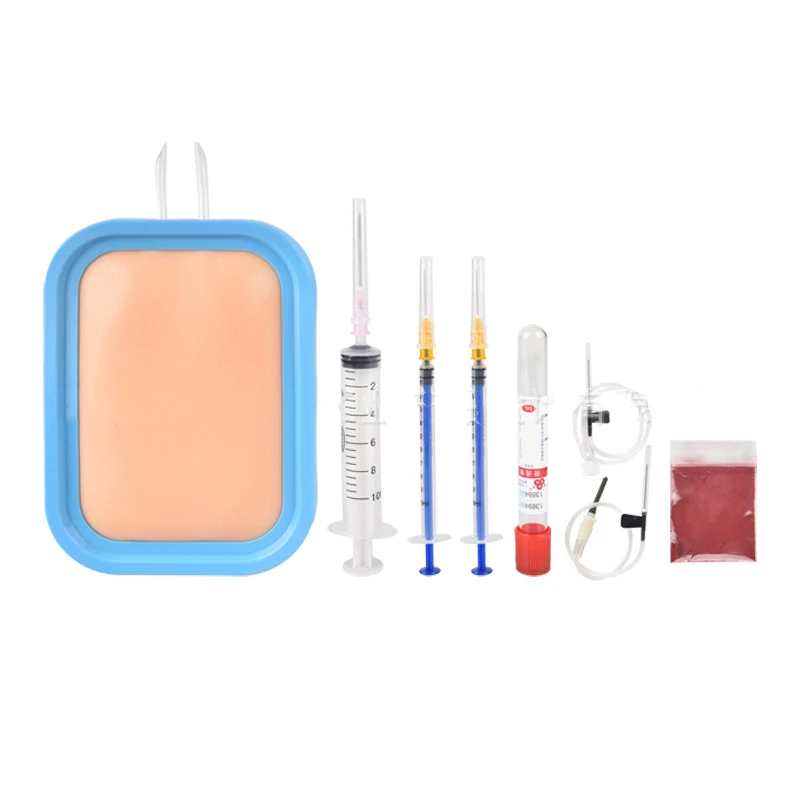 Human Skin Vein Puncture IV Injection Training Silicone Pad Model for Vein Blood Collection Practice Mouthpiece