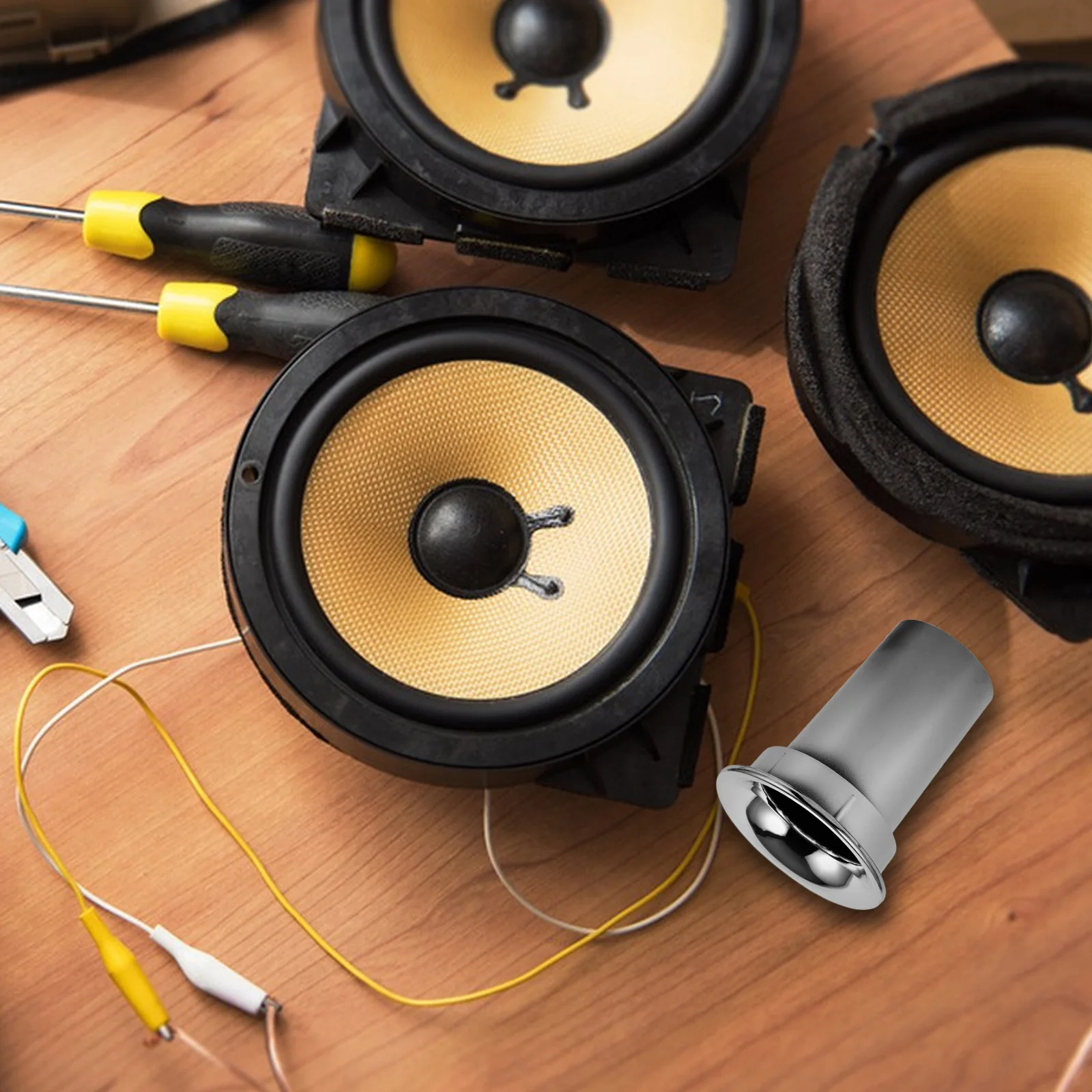 

4Pcs Speaker Port Tube Air Outlet Replacement Plastic Bass Reflex Subwoofer Port Speaker Cabinet Voice Outlet Home Car Sound