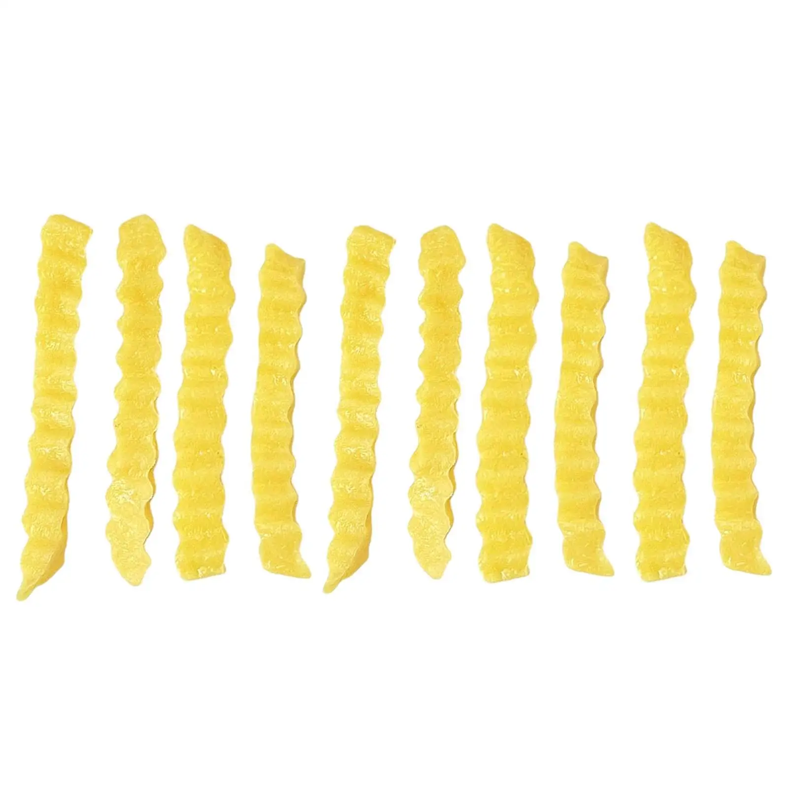 10Pcs Food Model Cognitive Toys Fake Chips Restaurant Window Display Wave Shape Artificial French Fries Fries Models Food Sample
