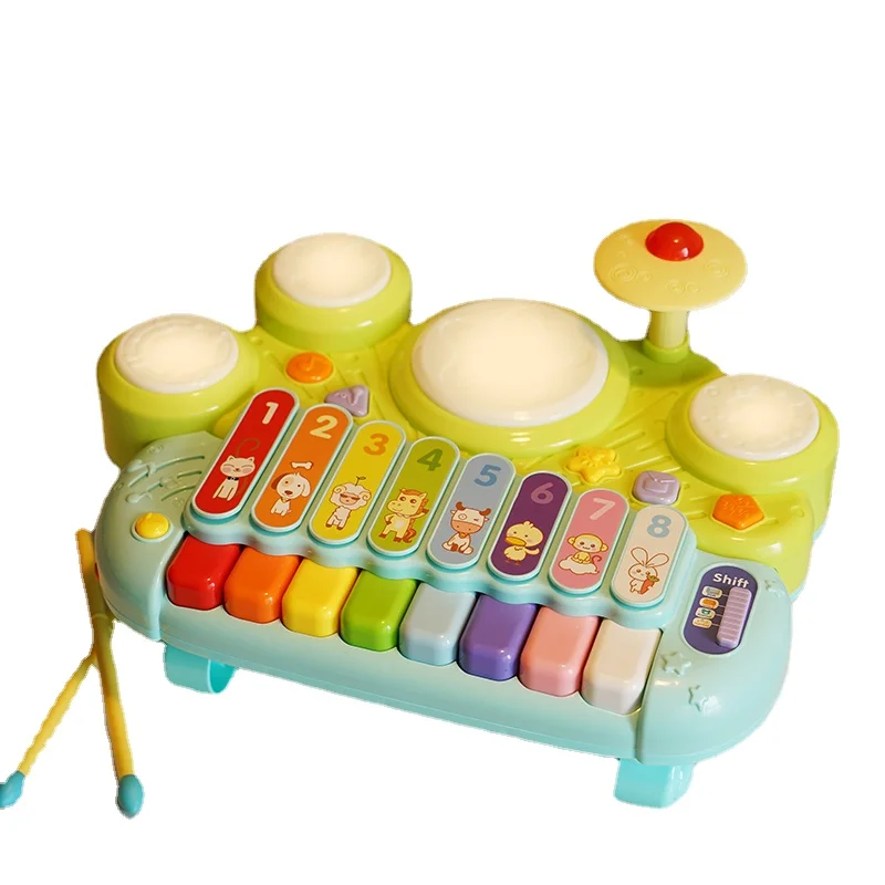 

Toy Piano Xylophone Infant Children's Percussion Instrument Baby Puzzle Eight-Tone Percussion Piano Two-in-One Children's Toys