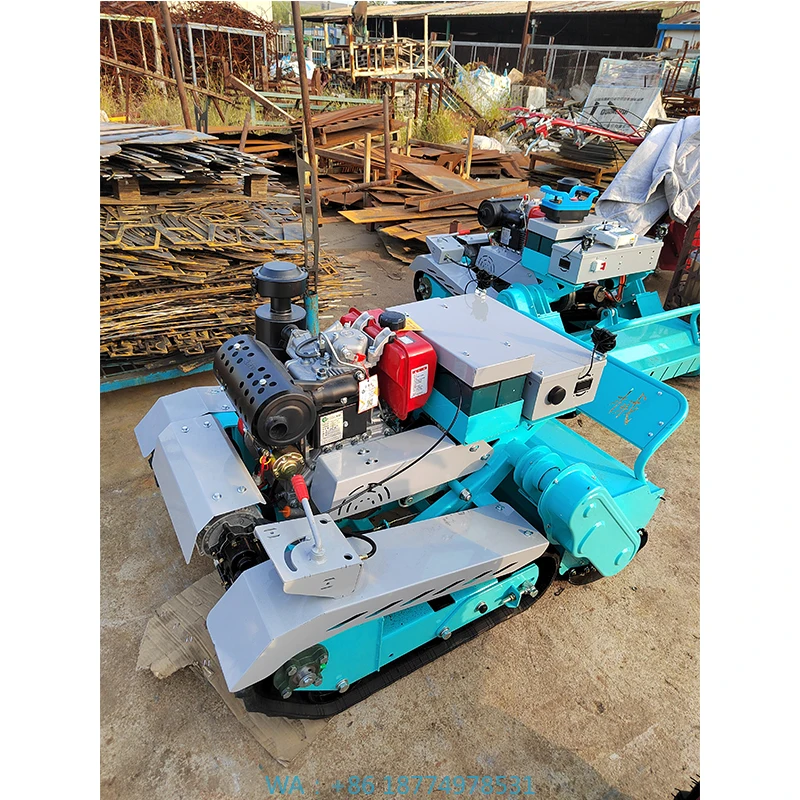 Control Lawn Mower Crawler Agricultural and Garden Weeding EquipmentHigh-Horsepower 4-stroke Engine Intelligent Remote