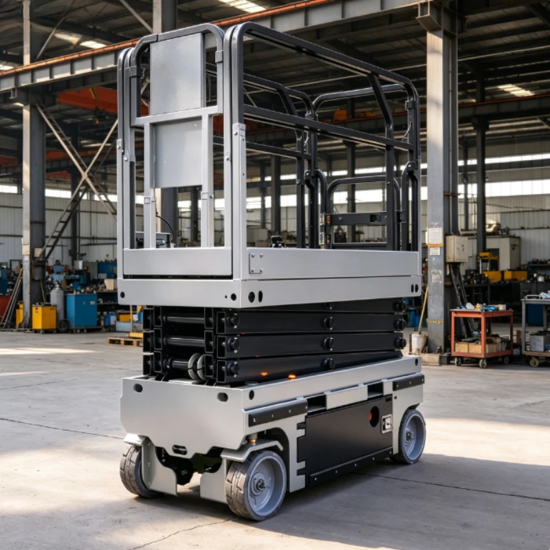 6-14m Electric Mobile Lift Platform Battery Hydraulic Wheeled Cart Multi-layer Warehouse Stock Arrangement Machine