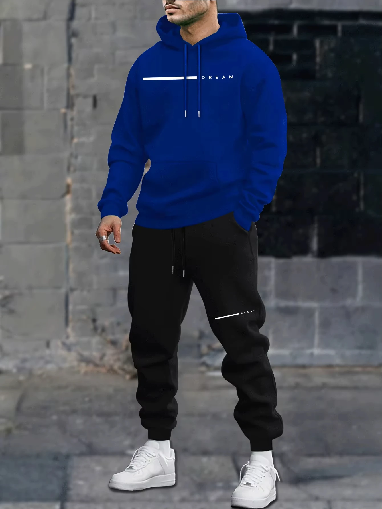 2026 New Men's Autumn-Winter Casual Loose Couple Hoodie Set, Fashion Hoodie with Long Pants Set Fashionable sports outfit - view 3