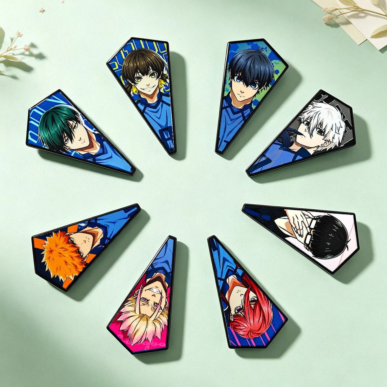 8-teiliges Anime-Cartoon-Sportjungen-Emaille-Pin-Set, Niedliche Metalldekorationen für Rucksäcke, Sammlerstücke für Fans, Souvenir – Detail 4