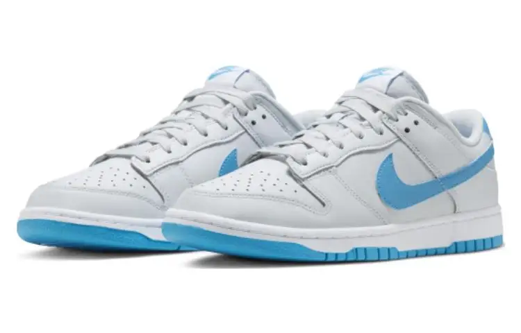 Nike Dunk Low "Pure Platinum/Blue Lightning" Sneakers shoes With Original Box