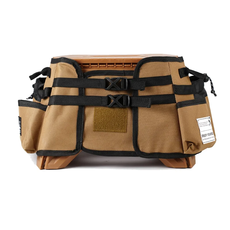 ISE MOUNT كرسي بلا ظهر قابل للطي غطاء مقعد أكسفورد القماش الغطاء الواقي المحمولة التوسع غطاء أداة محمولة حقيبة-AA85