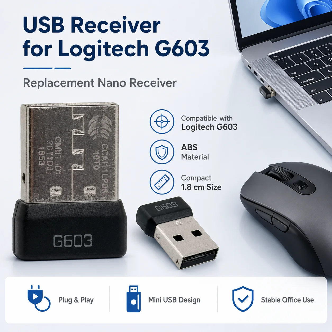 Penerima USB untuk Mouse Nirka - Gaming Keyboard And Mouse Wireless ulasan dan harga
