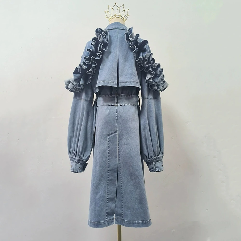 سترة دينم فضفاضة بتصميم جديد لخريف وشتاء 2025 على الطراز الأوروبي والأمريكي