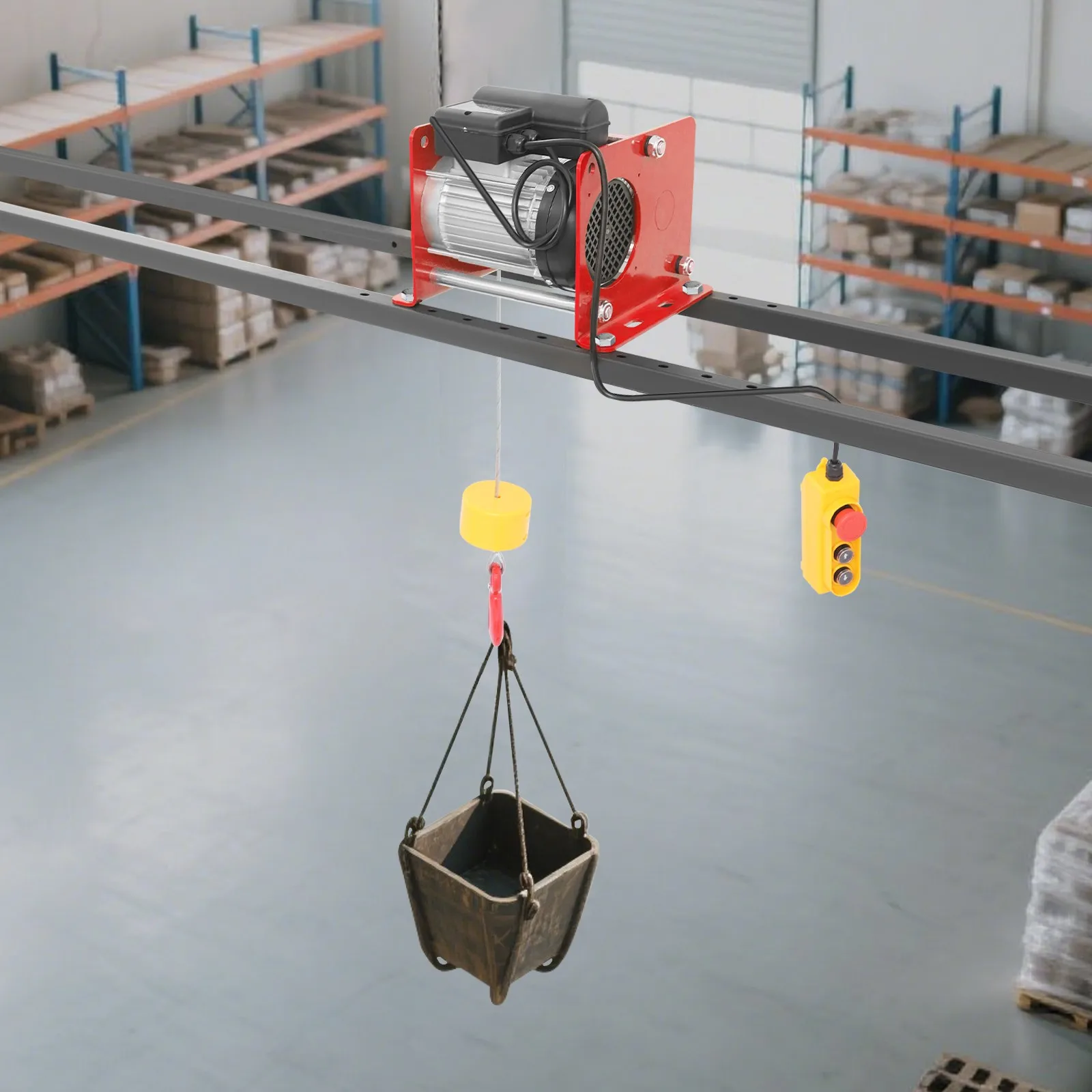 

Электрическая лебедка с длинным стальным тросом для тяжелых строительных работ, грузоподъемность 881 фунт