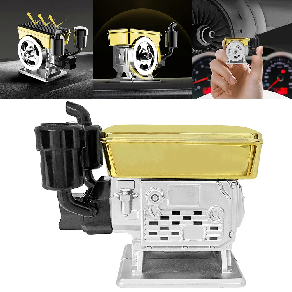 Car Diffuser Solar Powered Rotating Car Purifier Simulated Engine Portable -Kinetic Car Perfume Diffuser Molecular Heater