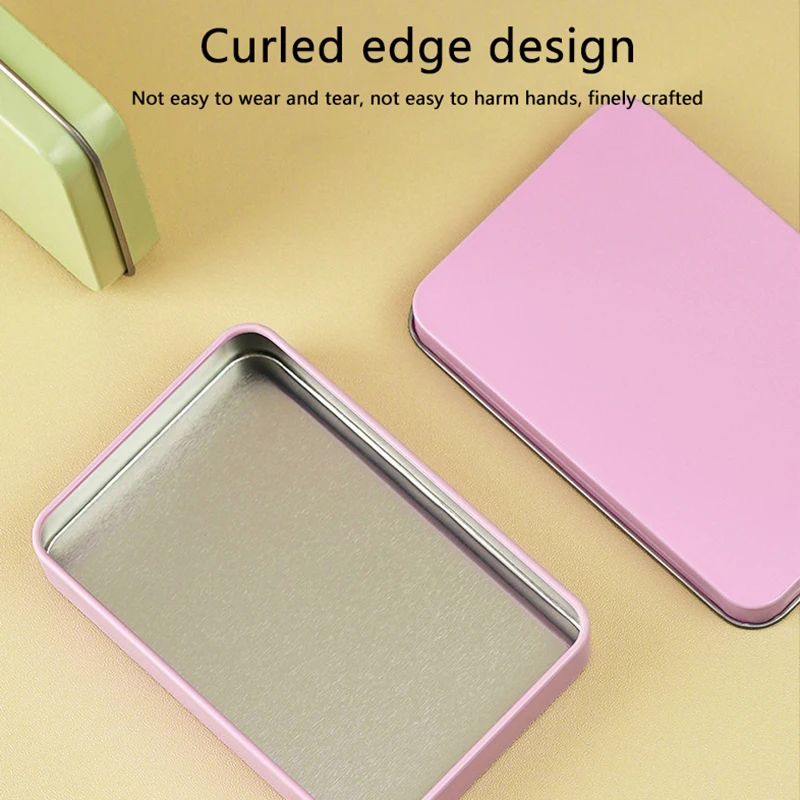 Macaron False Nail Tips Nail Art Display Storage Iron Box Manicure Showing Tools For Salon Nail Decor Case Flip Square Case