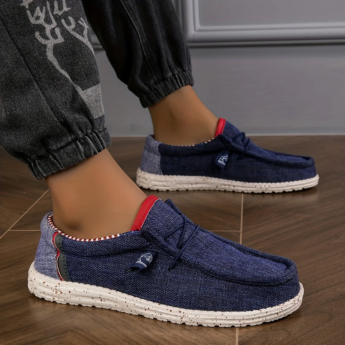 Herrenschuhe, Segeltuch-Loafer, bequem, atmungsaktiv, Herren-Freizeitschuhe, Fahrschuhe, vulkanisierte Schuhe, flache Schuhe, Herren-Wanderschuhe
