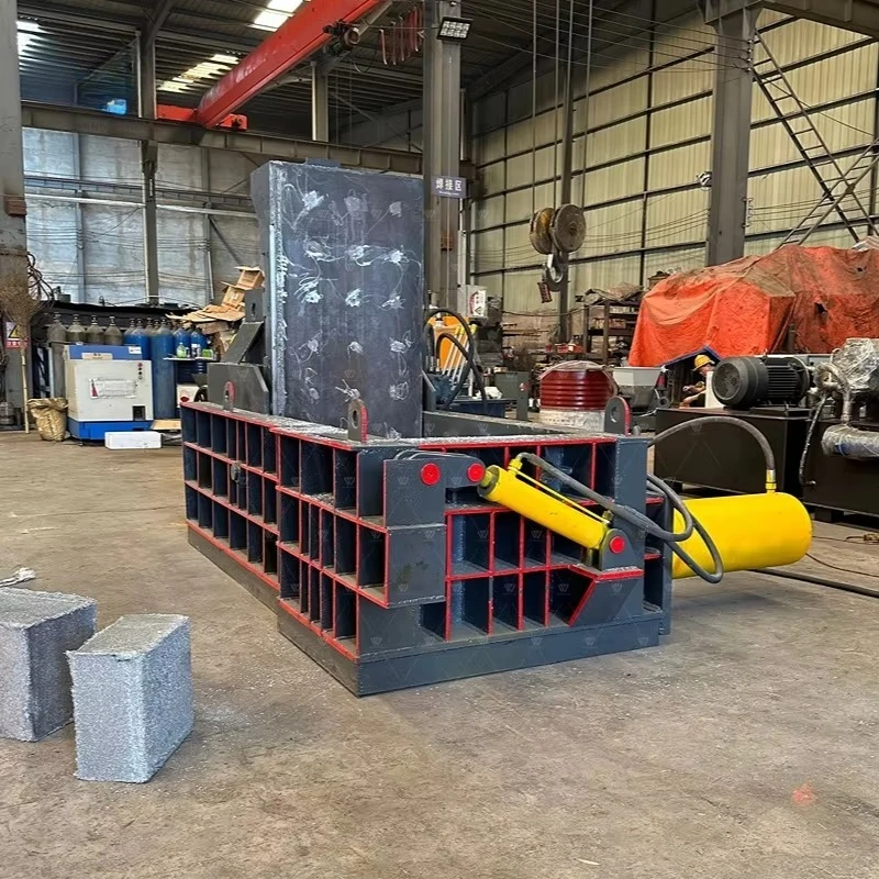 Full Automatic Iron Scrap Baler Press Machine with Conveyor Metal Compactor Baling Heavy Duty Custom