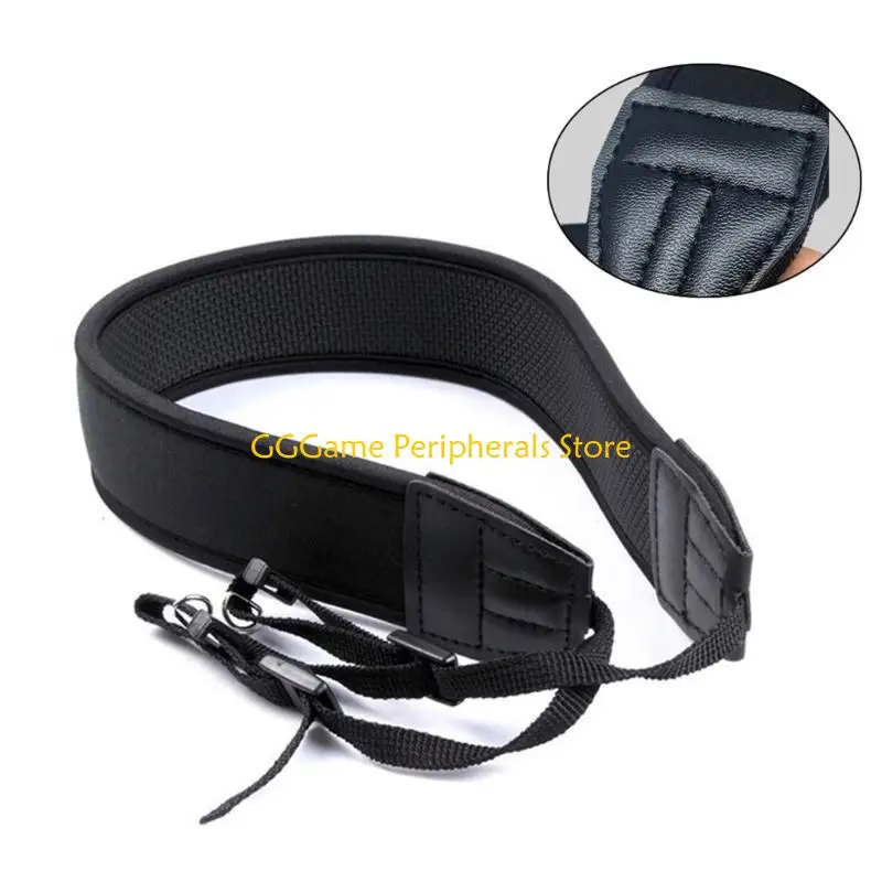 U55B Universal SLR Camera Shoulder Belt Adjustable Neck Strap High Elastic Foam Belt 22.05in Total Length Strap