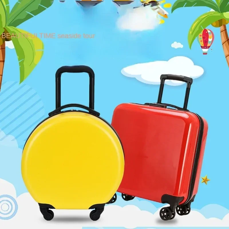 New Travel Box Roller Luggage Cute Trolley Box Round Boarding Case Password