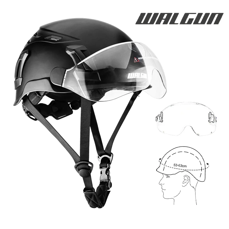 WALGUN K202 Bauarbeits-Schutzhelm mit Schutzbrille, Visier, Gehörschutz, Hut, Elektriker, Kletterhelm in der Arbeit in der Höhe – Detail 1