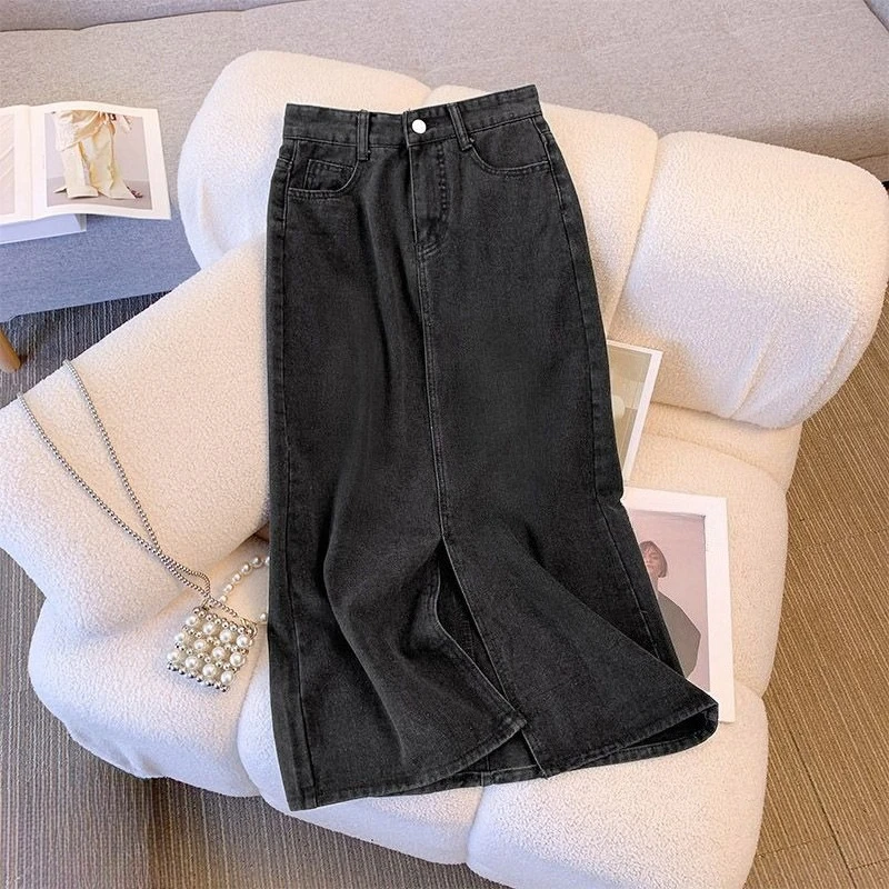 Women's Vintage High Waisted A - огляд і ціна Denim Skirt Midi Vintage