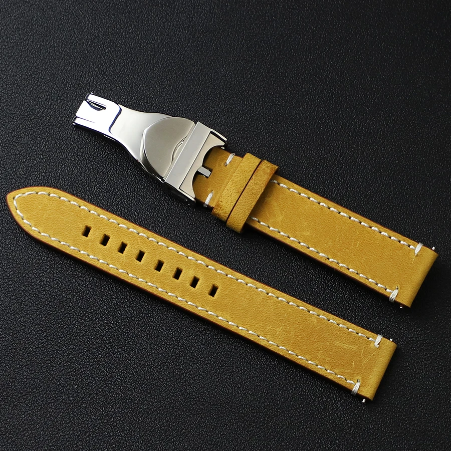 19mm 20mm Vintage Leather Watch Strap for Tudor Black Bay Pro/GMT/Chrono/P01/Ranger/Pelagos/Fifty-Eight/39/41 S&G Watch Band