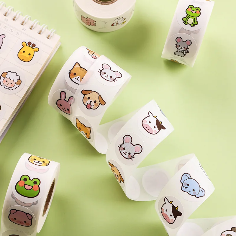 Animal Sticker 500pcs Cartoon Reward Stickers Children Encouragement Sealing Labels Kids Gifts Diary Decorative Teacher Supply