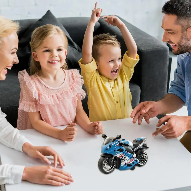 Sound und Licht Motorrad angetrieben spielen Spielzeug Motorrad freundliches Motorrad mit Pullback-Motor für Jungen Mädchen Kinder Erwachsene