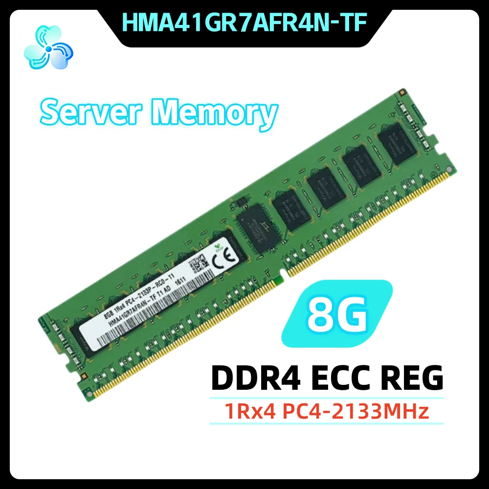 HMA41GR7AFR4N-TF DDR4 8GB 2133MHz 1Rx4 ECC REG RDIMM RAM PC4-2133P 8G Server Memory for X99 Motherboard