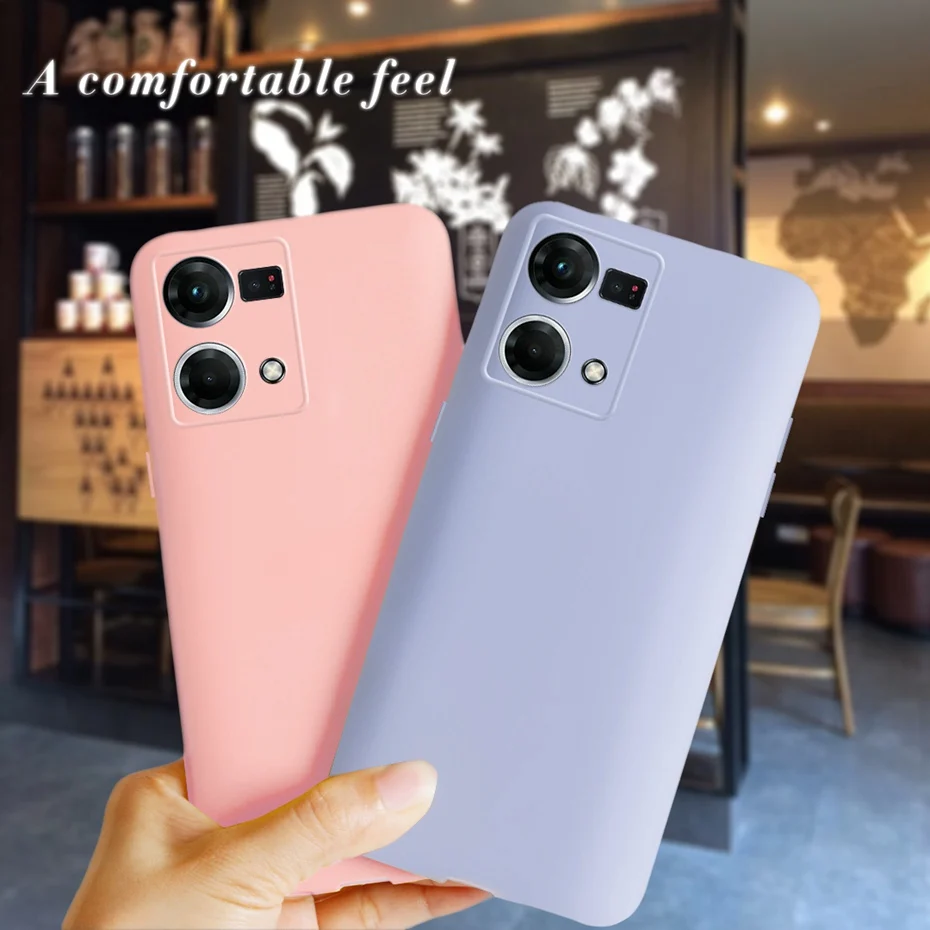 For Oppo Reno7 Case CPH2363 Liquid Silicone Soft Protective Shell Cover For Oppo Reno7 4G Reno 7 Cases 6.43