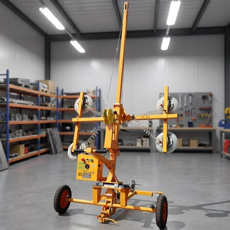 CE 200 400kg Manual Glass Mobile Vacuum Lifter Hand Cart Trolley Construction Pump Motor Gear for Sale Elevador Vidrio