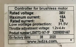 LSW772-147-1F(customized) Controller For Brushless Motor 36V 15A Electric EBIKE BAFABF KITS Accessories