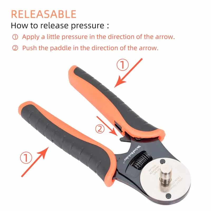 Winholder Deutsch Electrical Repair Crimping Tool - 4 Way Indent 14 16 18 AWG Cables for D-Sub Contacts Connectors Terminals