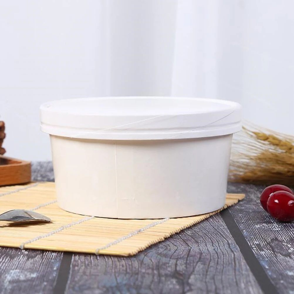 

20 Pcs Ice Cream Box Random Color Containers Jars Round Cookies Food Freezable Lightweight Dessert