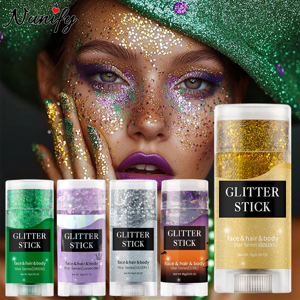 

1 шт., блестящая палочка для тела, карнавальная блестящая палочка для лица, подходит для женщин, блестящие густые блестки для волос, синие карнавальные аксессуары