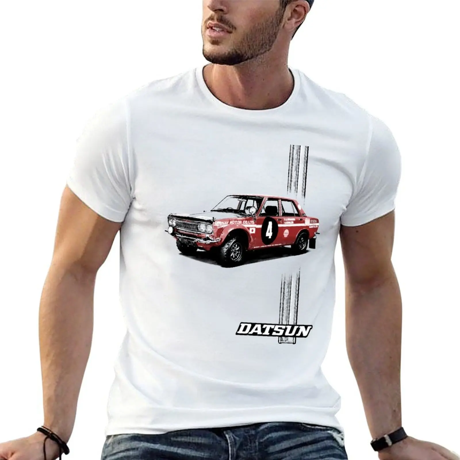 

Datsun Bluebird 1600SSS 1970P510 - Stripe T-Shirt t shirts cotton 100% funny t shirts dark humor anime t shirts for man T-shirt