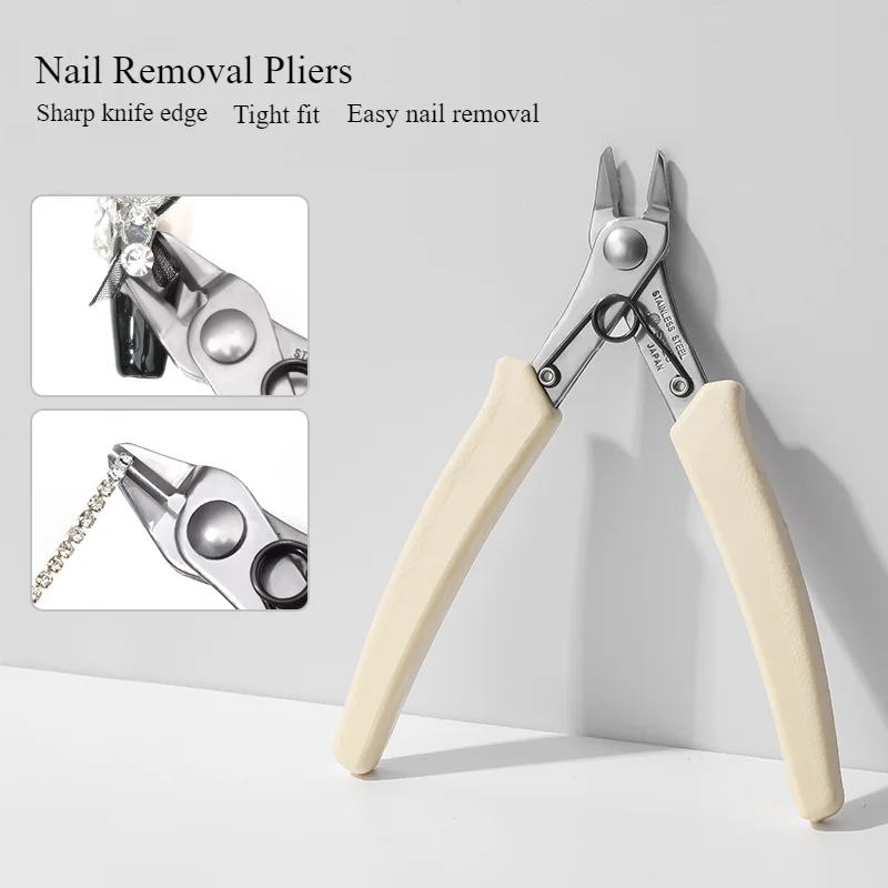 

Manicure Nail Rhinestones Gems Removal Pliers Heavy-duty Cutter Nail Unloading Nippers Metal Chain Scissors Nail Art Tool