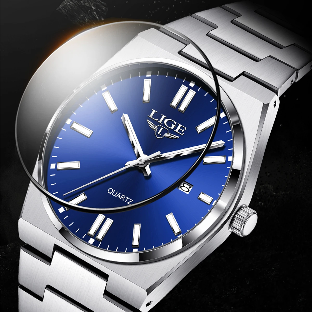 LIGE メンズ腕時計スチールスポーツファッションオリジナル - Smartwatch Sports Watches For Men のレビューと価格