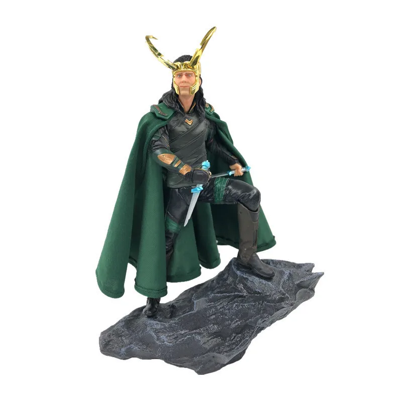 1/10 Avengers  Superhero Loki Thor Figures Thor Younger Brother Battle Scenes Statue Hand-Made Collection Ornaments Model