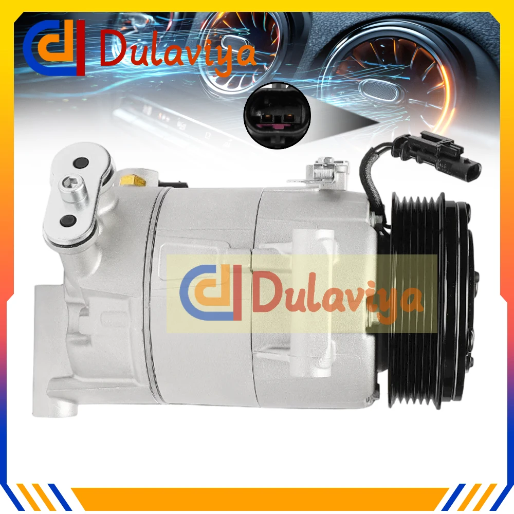 84726380 AC Compressor with 6-Groove Pulley & Clutch For Chevrolet Equinox GMC Terrain 23249244
