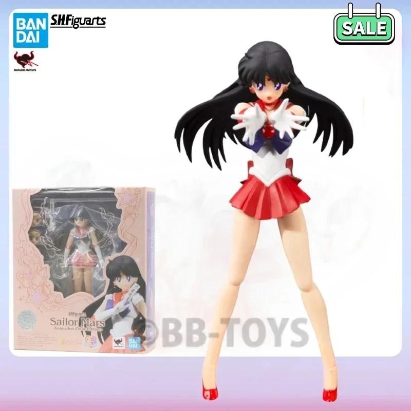 In Stock BB Original Bandai SHFiguarts Sailor Moon Mars Heino Rei Michiru Figure Anime Genuine Action Model Toys