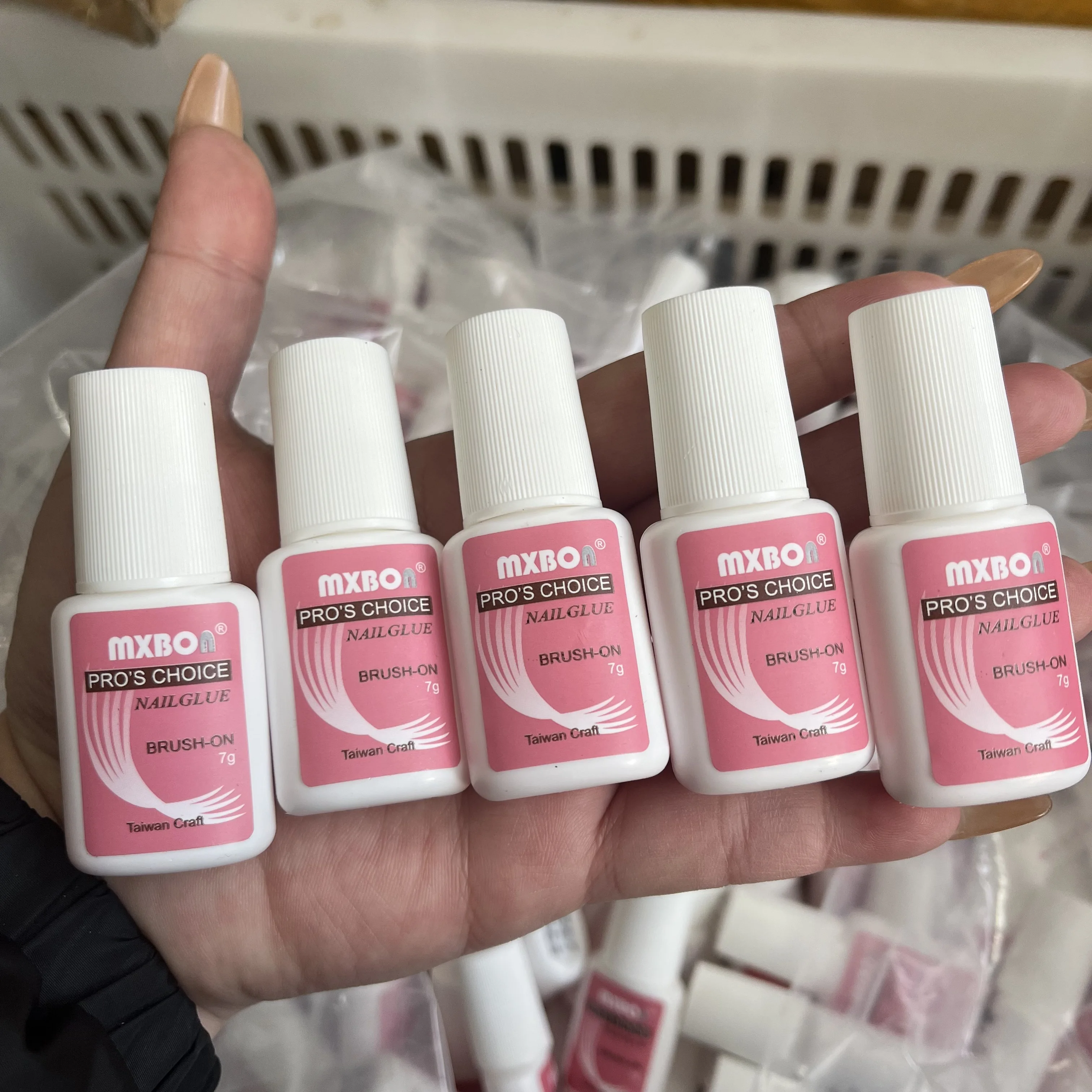 Pegamento para uñas postizas acrílicas, 5 uds., 7g, Gel súper fuerte, transparente, resistente al agua, herramientas para uñas de fácil aplicación de larga duración