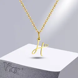 Vnox Initial Necklaces for Women Girls, 26 A-Z Letters Pendant, Alphabet Charm Chain Necklaces, Dainty Chic Boho Collar