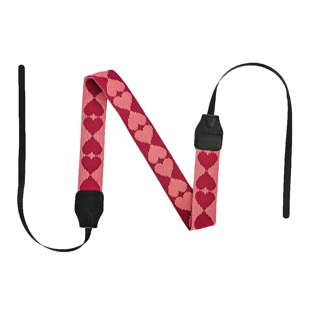 

Adjustable Camera Shoulder Strap Sturdy Polyester Cute Heart Pattern Decorative for Women Outdoor for Photographers