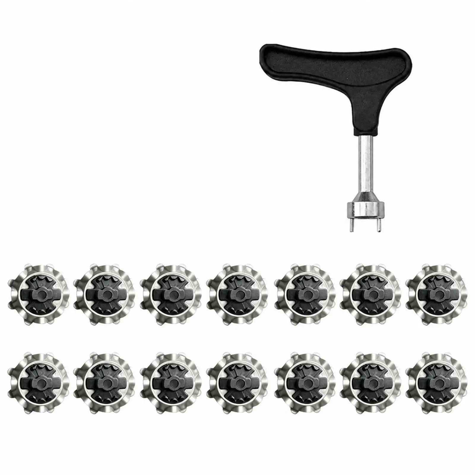 Replacement Golf Shoe Spikes 14 Pack with Removal Tool for Golfers Plastic Cleats for Enhanced Traction Gear